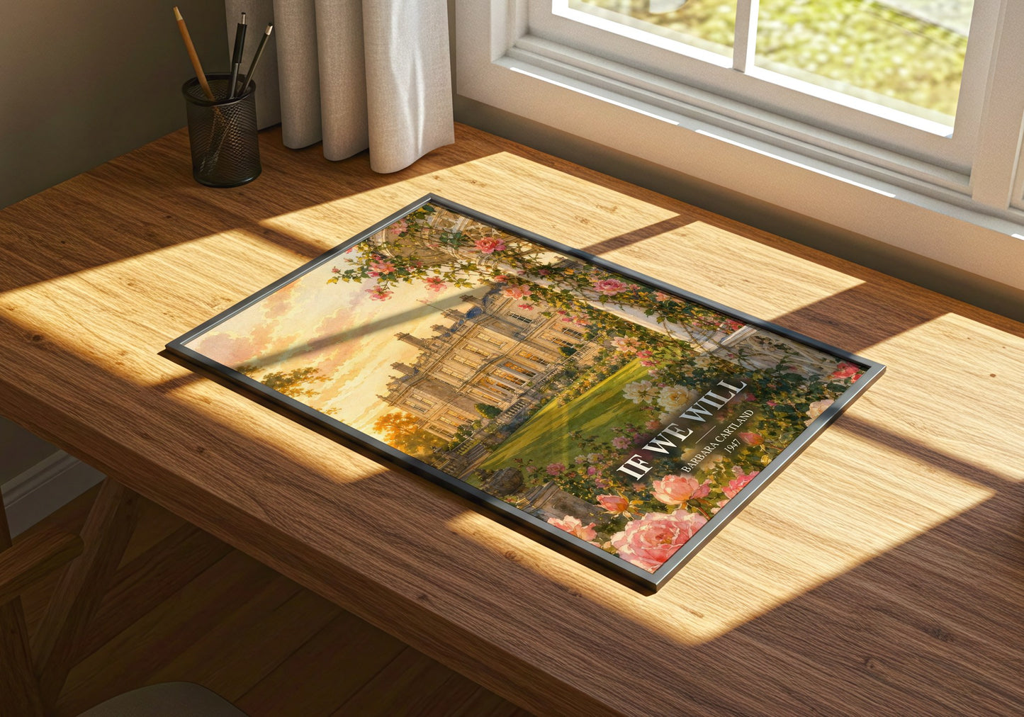 If We Will watercolour book poster framed on wall – romance wall art