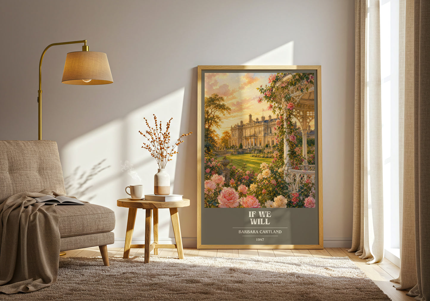 If We Will book cover print on bookshelf – Barbara Cartland fan gift