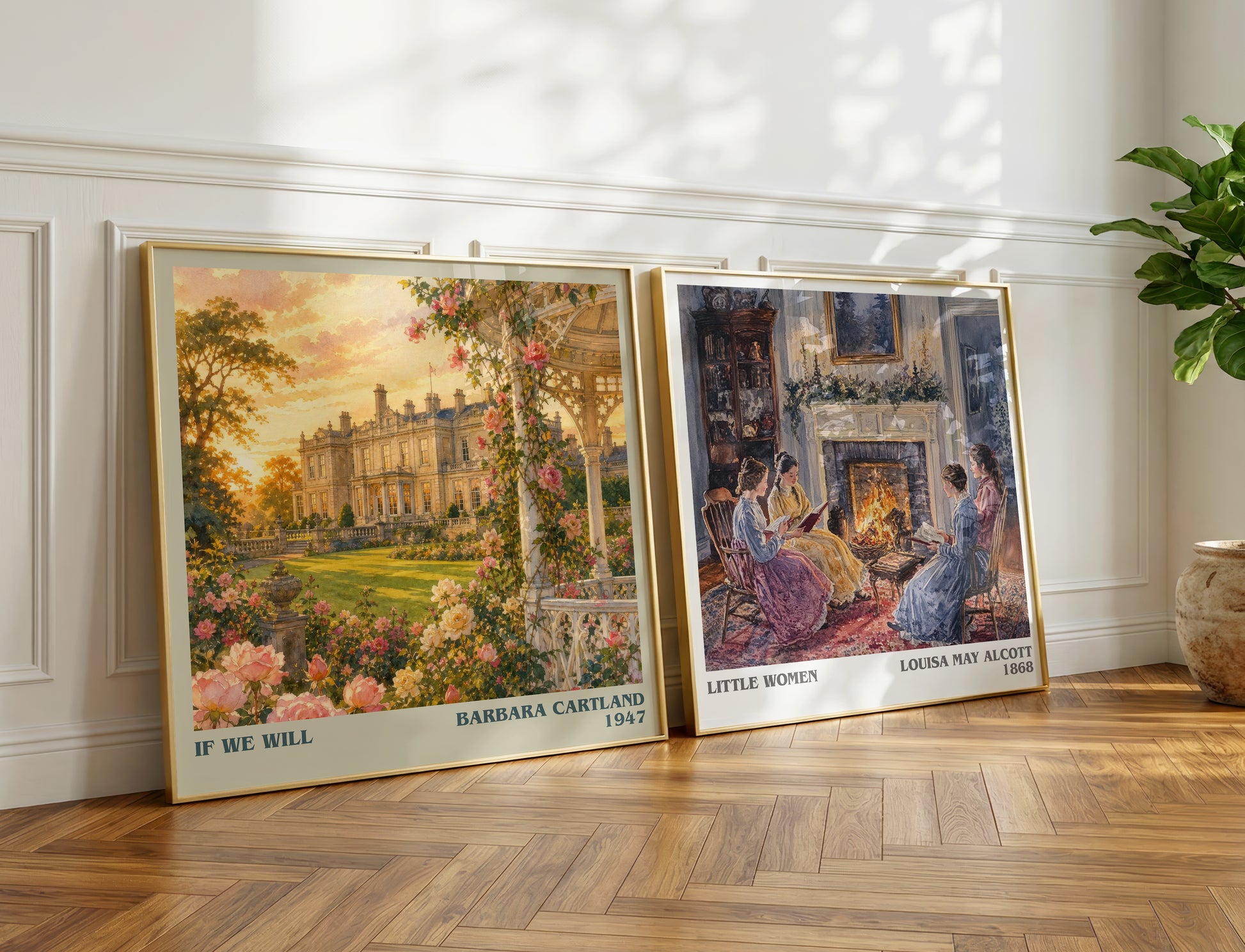 If We Will literary print on bookshelf – Barbara Cartland fan gift