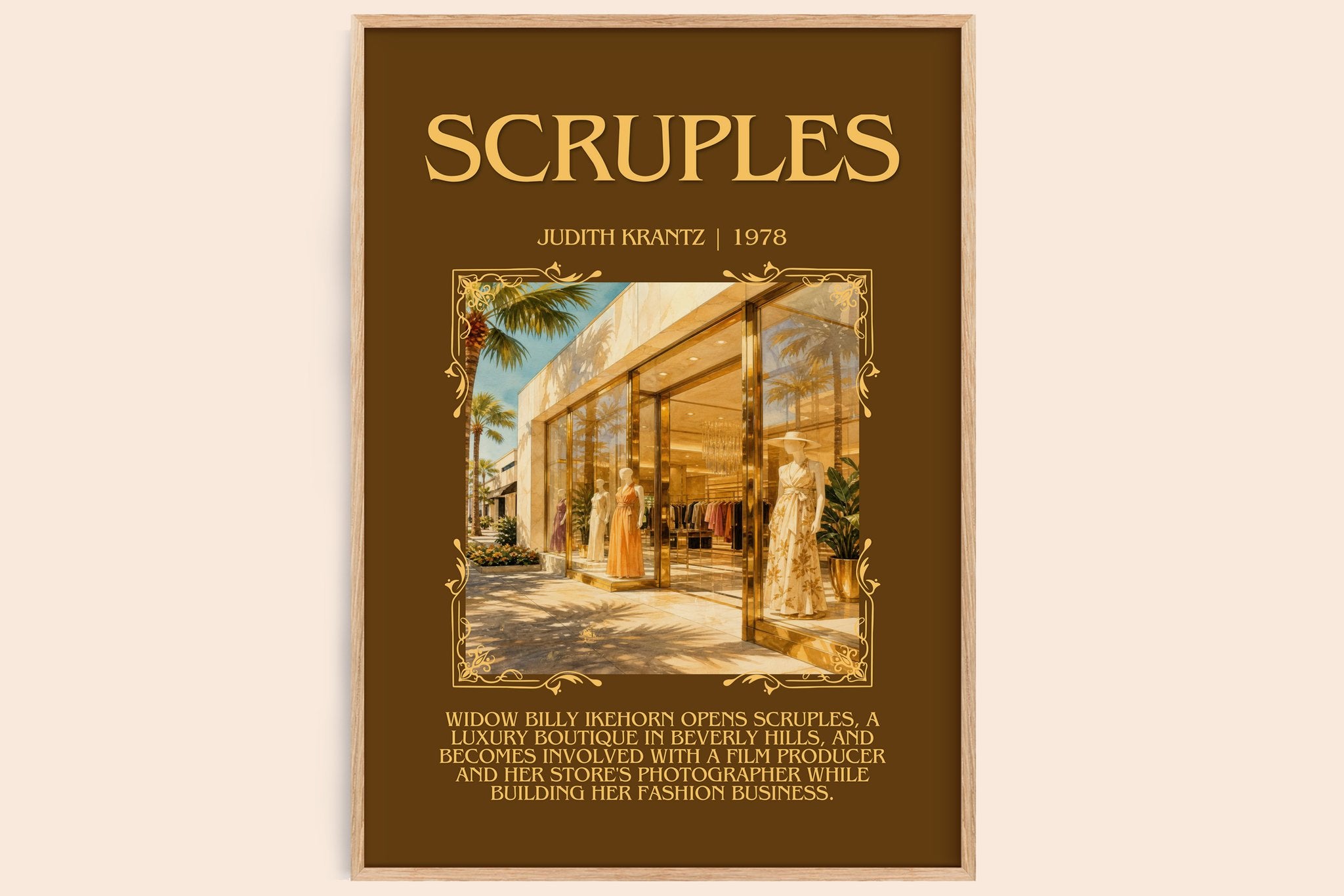 Scruples Minimalist Book Poster by Judith Krantz