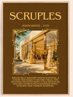 Scruples Minimalist Book Poster by Judith Krantz – image 1