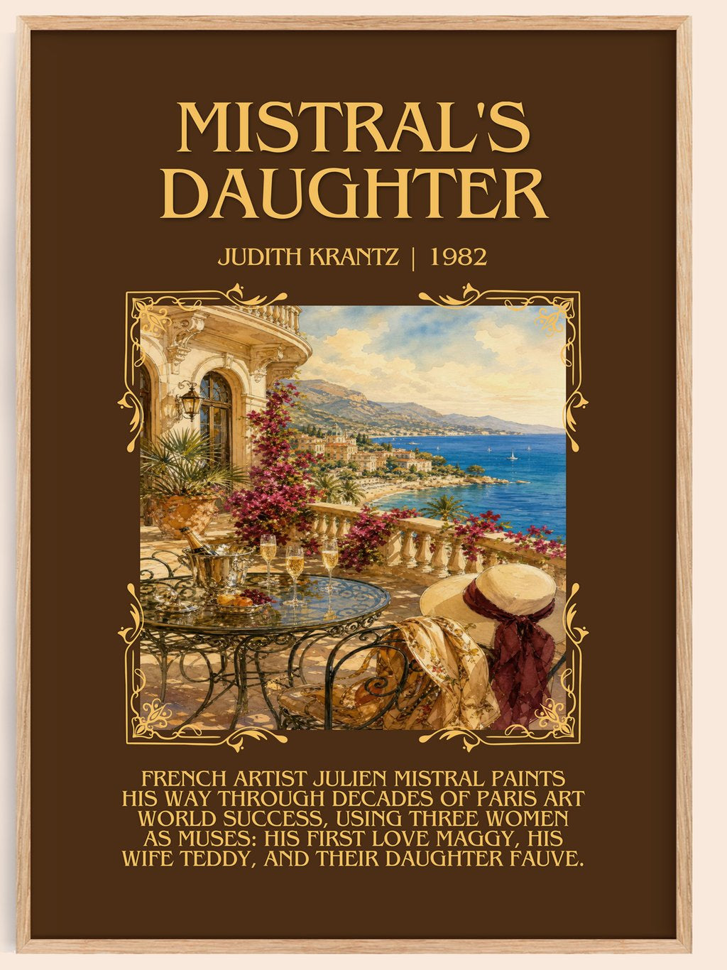 Mistral's Daughter Minimalist Book Poster by Judith Krantz – book poster