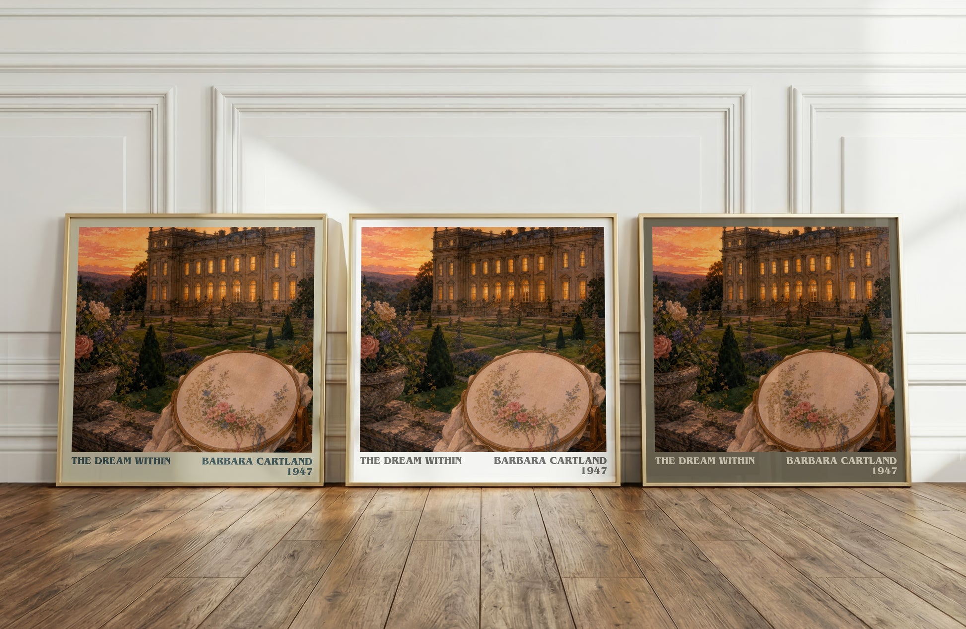 The Dream Within literary art print colour and style options – Barbara Cartland book art