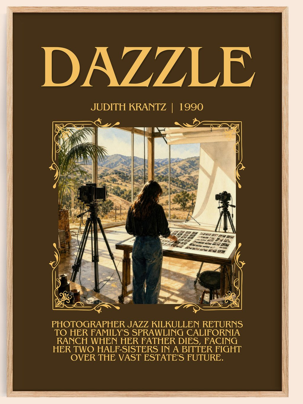 Dazzle Minimalist Book Poster by Judith Krantz – book poster