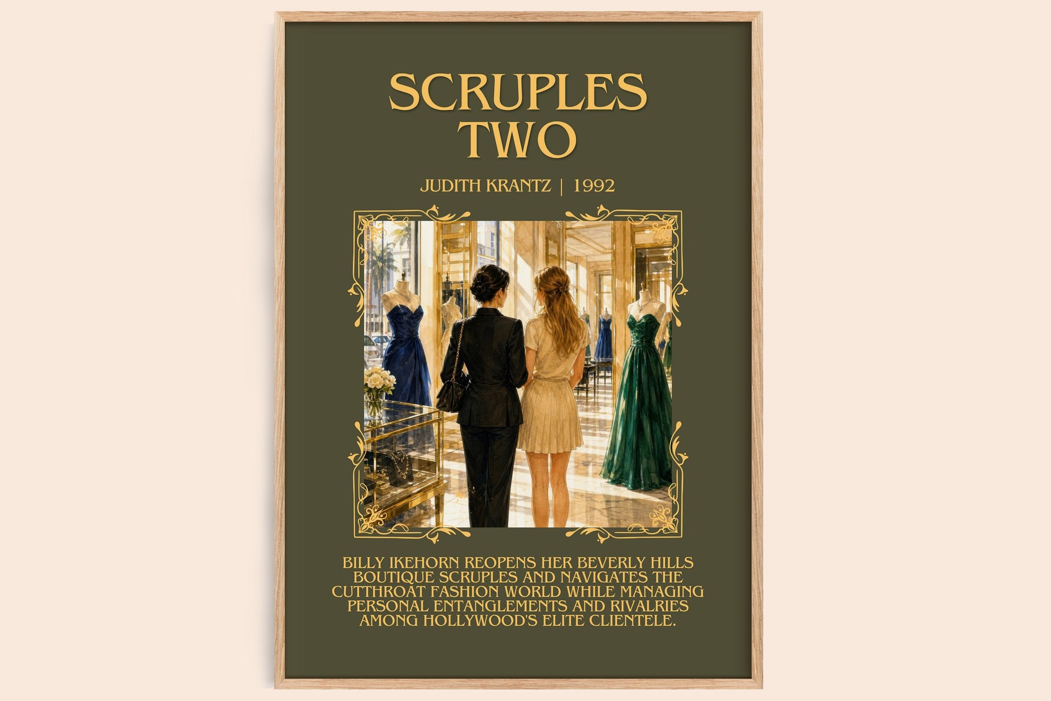 Scruples Two Minimalist Book Poster by Judith Krantz