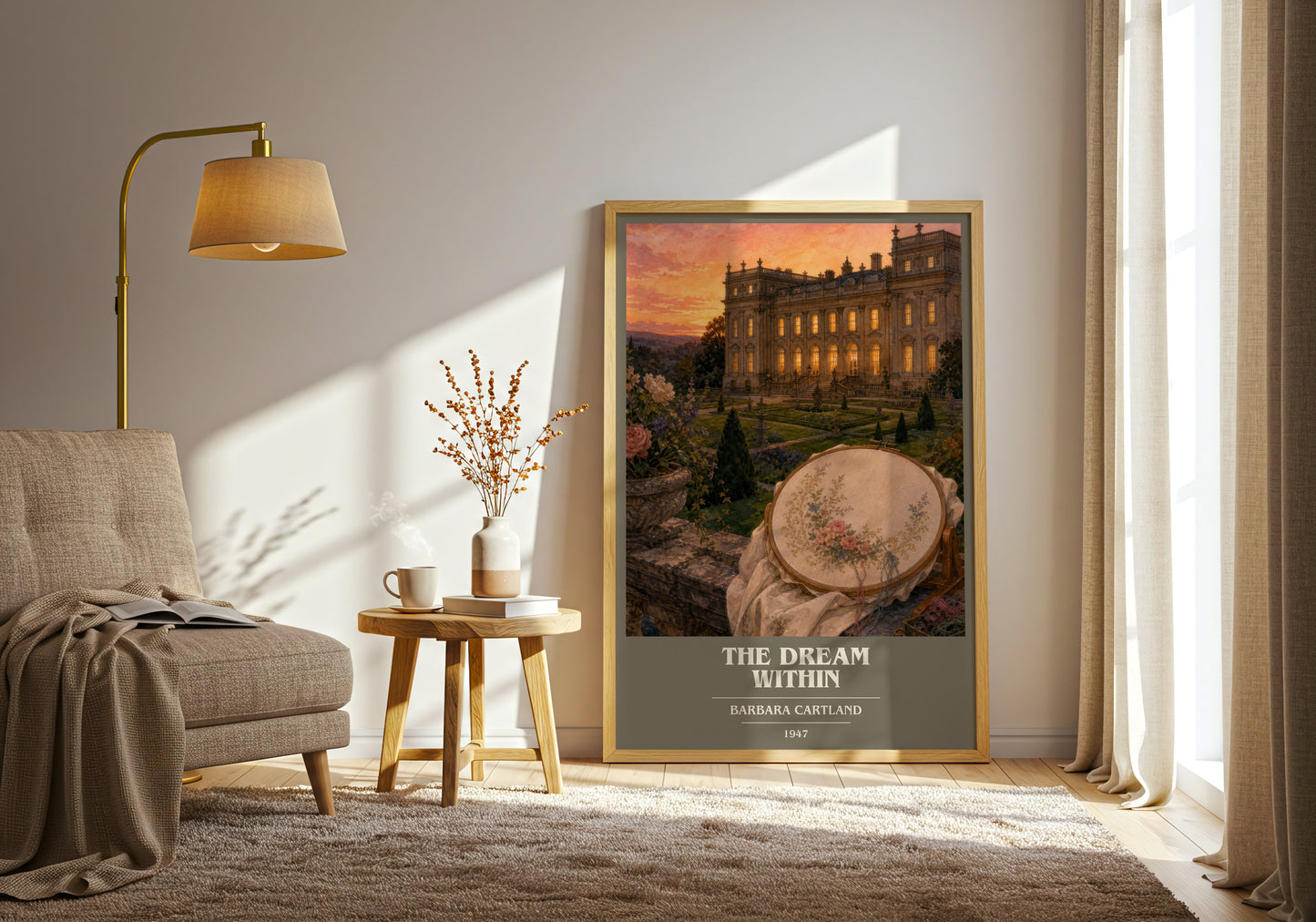 The Dream Within book cover print on bookshelf – Barbara Cartland fan gift