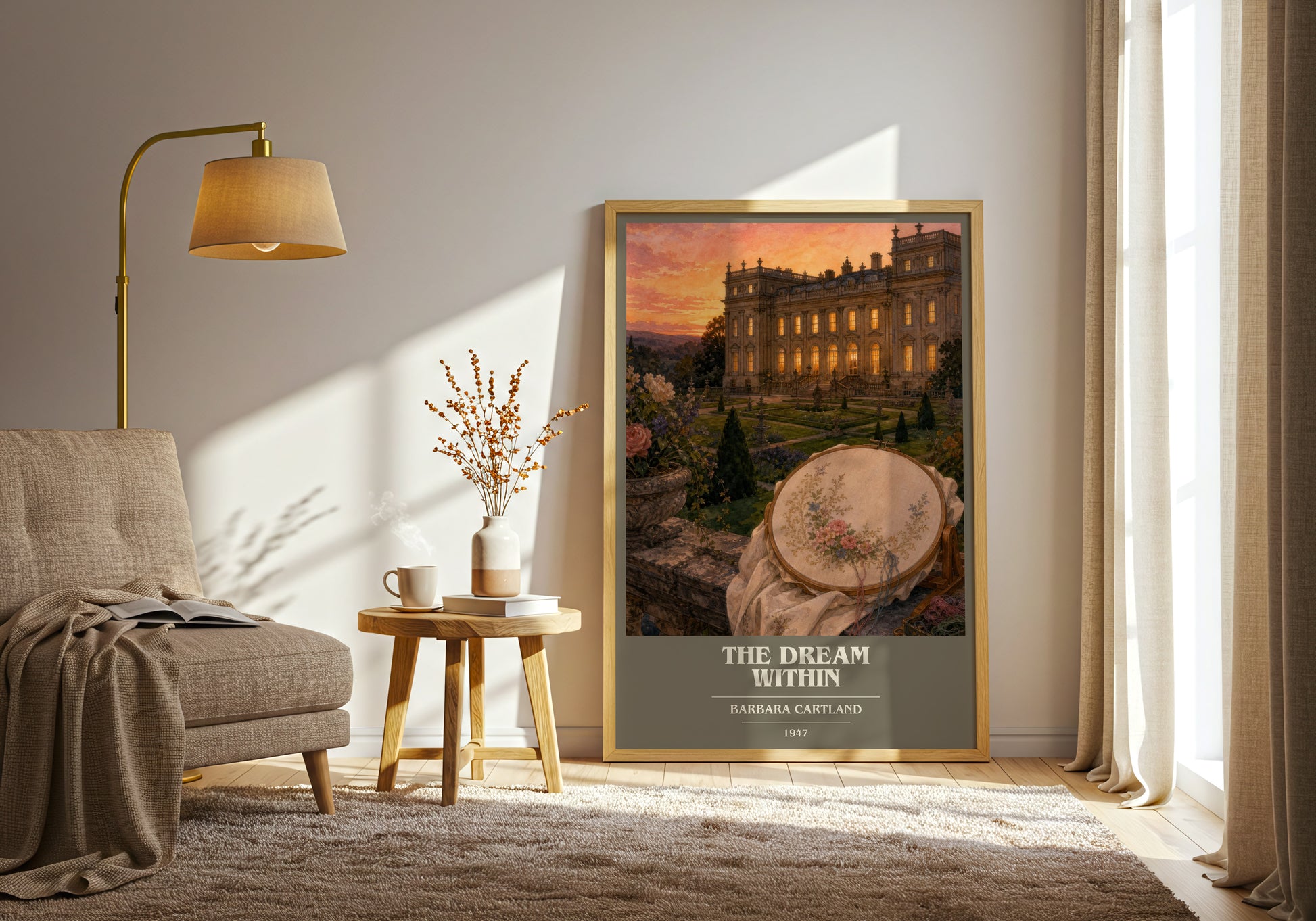The Dream Within book cover print on bookshelf – Barbara Cartland fan gift