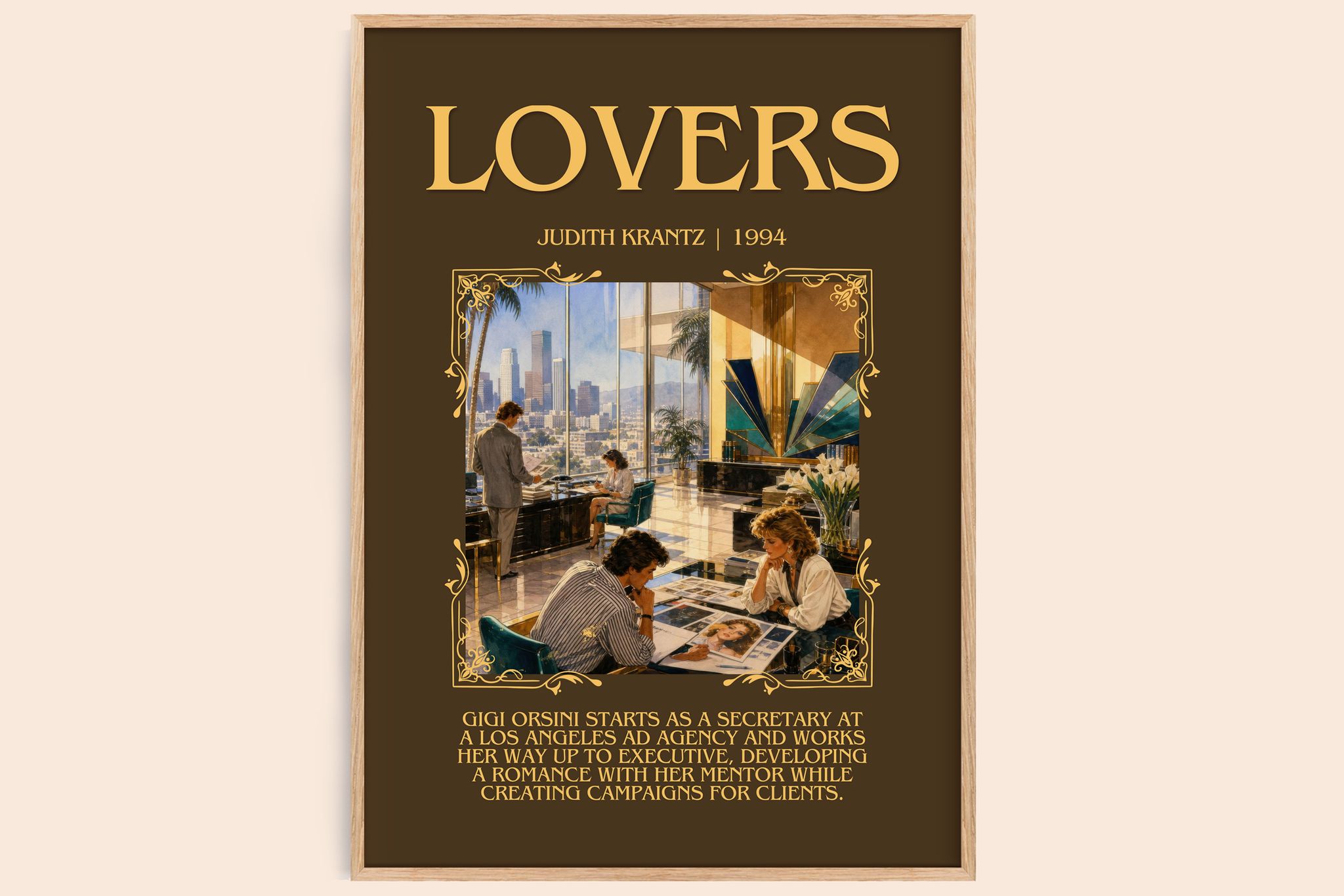 Lovers Minimalist Book Poster by Judith Krantz