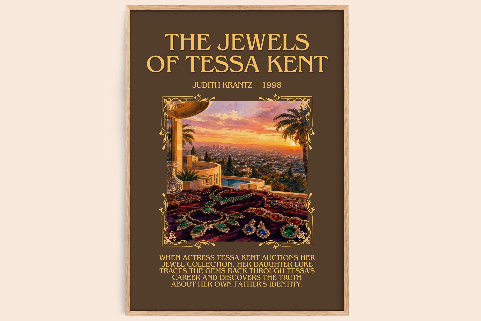The Jewels of Tessa Kent Minimalist Book Poster by Judith Krantz