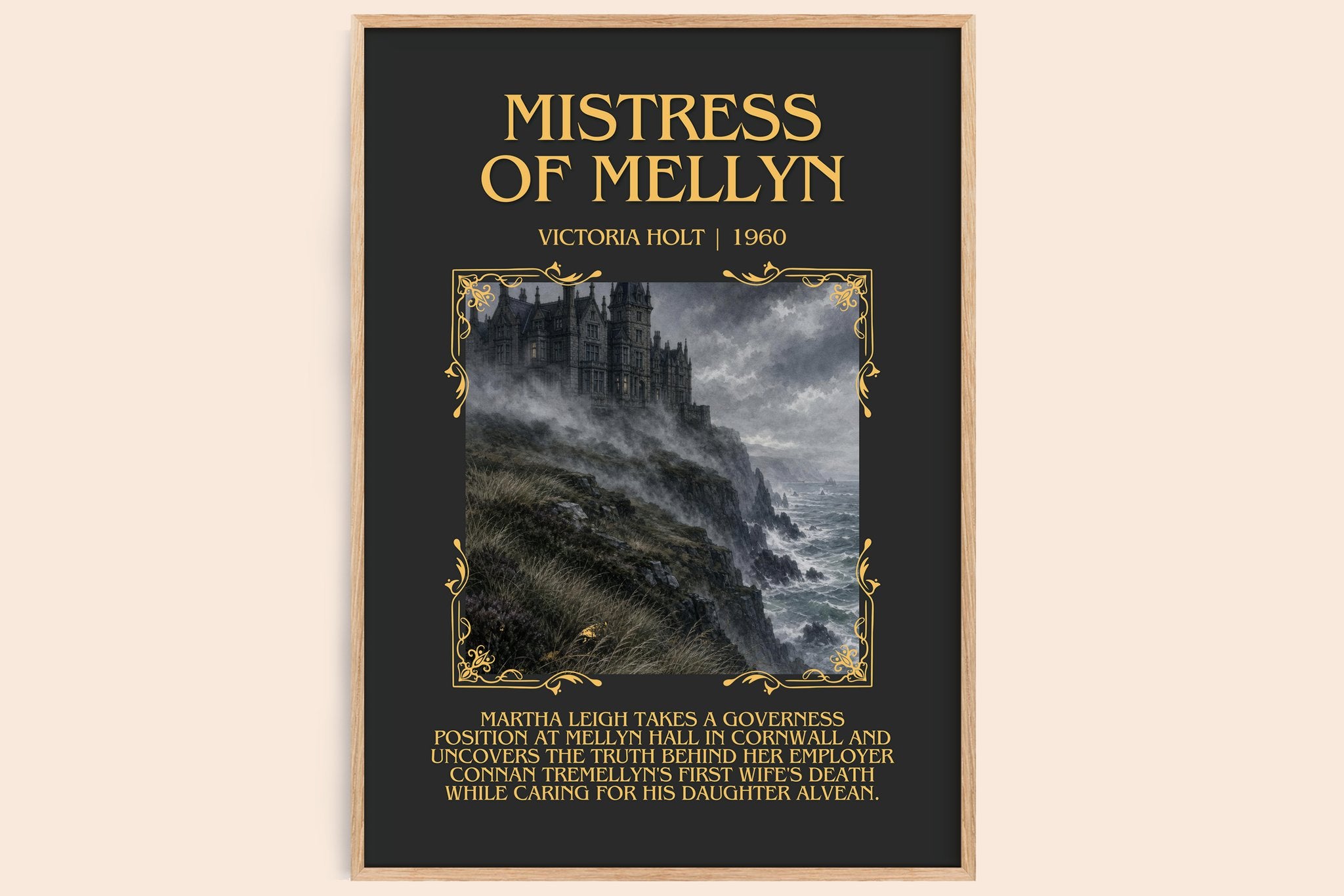 Mistress of Mellyn Minimalist Book Poster by Victoria Holt