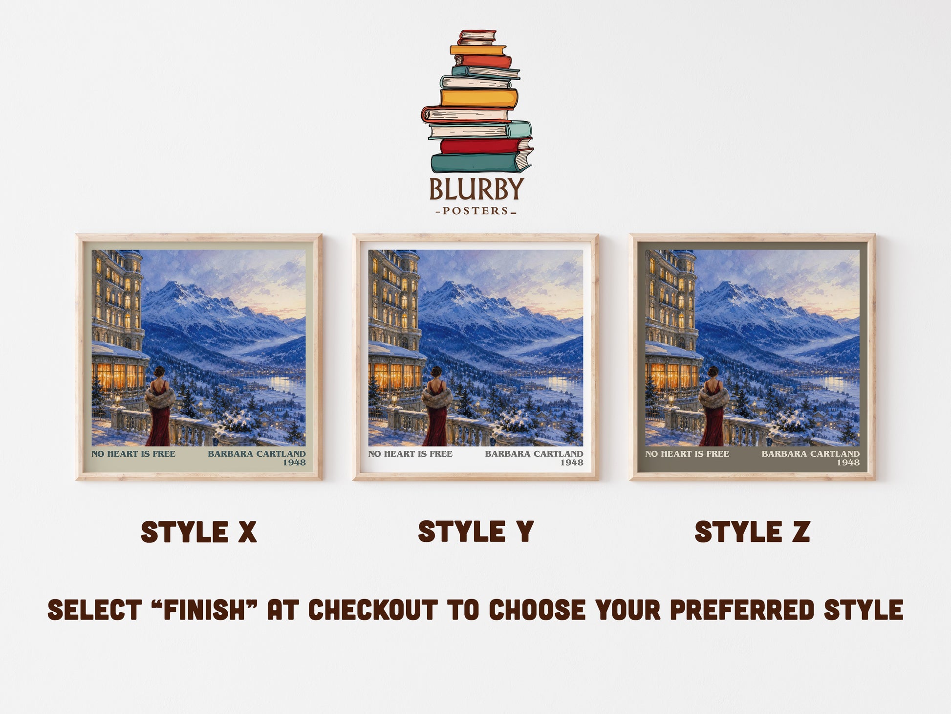 No Heart Is Free literary print in frame leaning in hallway – romance wall art