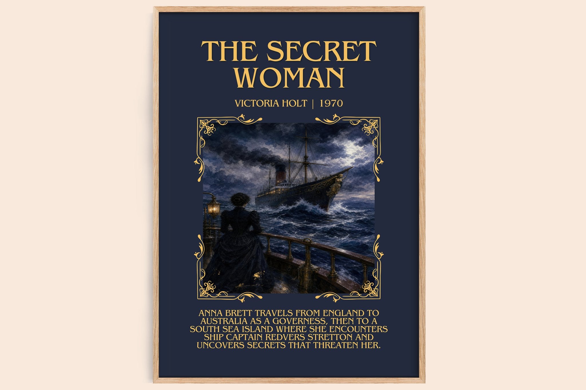 The Secret Woman Minimalist Book Poster by Victoria Holt