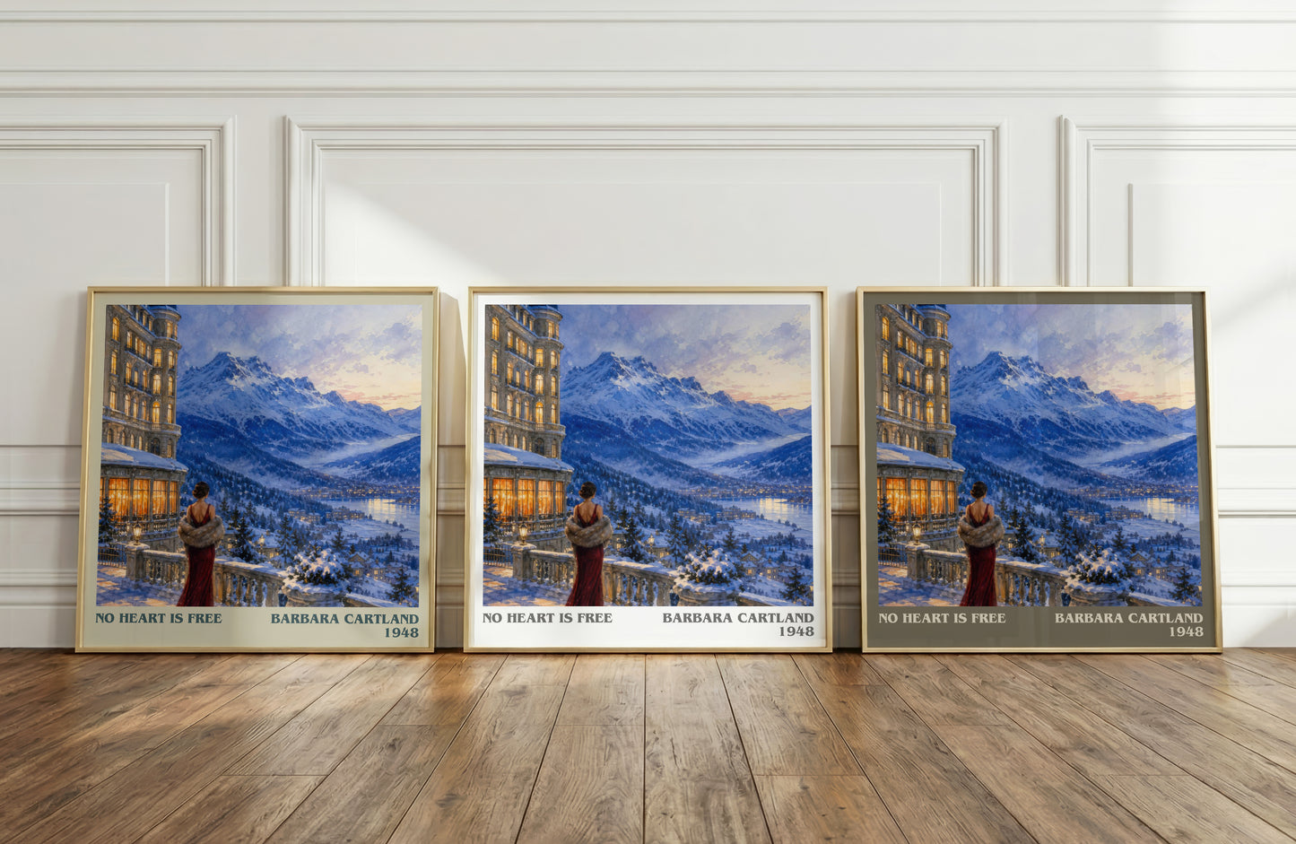 No Heart Is Free literary art print colour and style options – Barbara Cartland book art