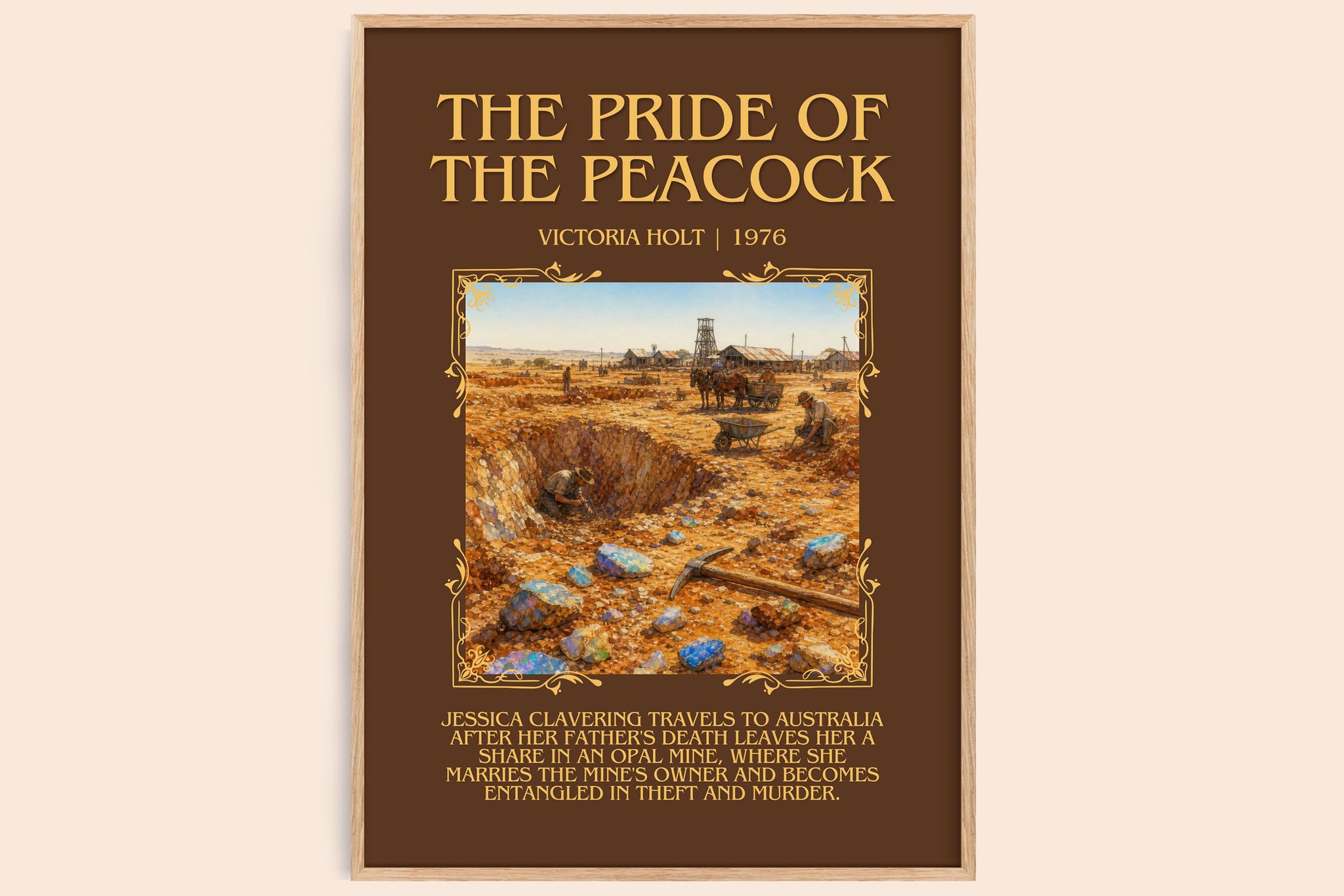The Pride of the Peacock Minimalist Book Poster by Victoria Holt