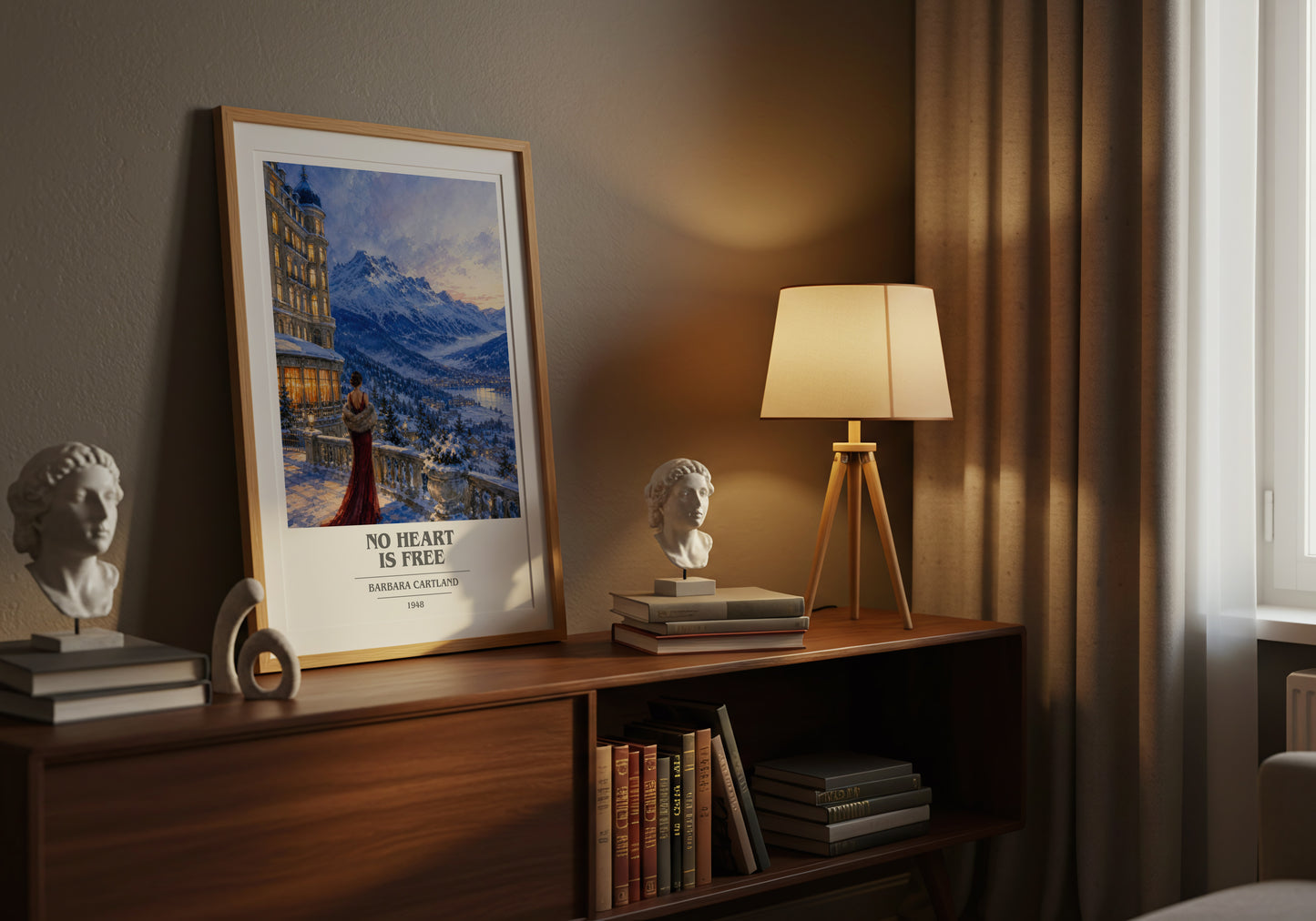 No Heart Is Free book cover book poster framed on wall – romance wall art