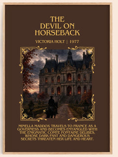 The Devil on Horseback Minimalist Book Poster by Victoria Holt – image 1