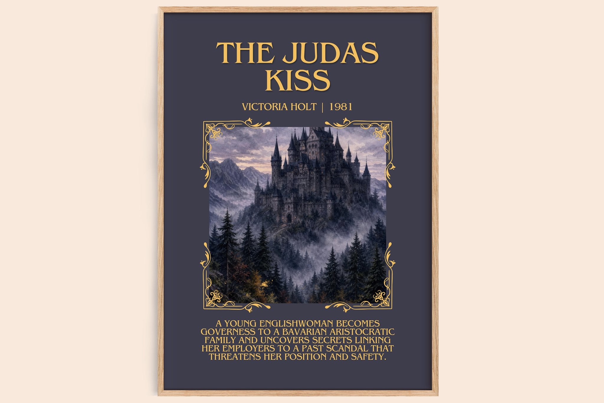 The Judas Kiss Minimalist Book Poster by Victoria Holt