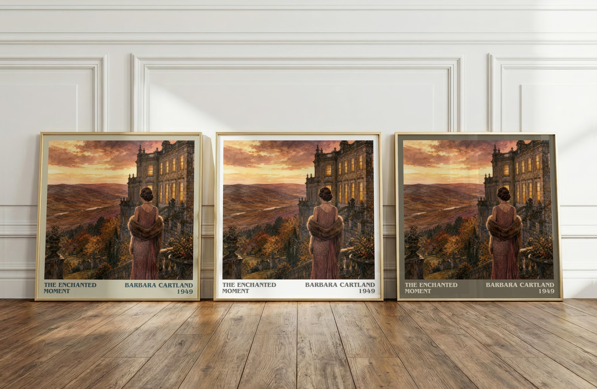 The Enchanted Moment literary art print colour and style options – Barbara Cartland book art