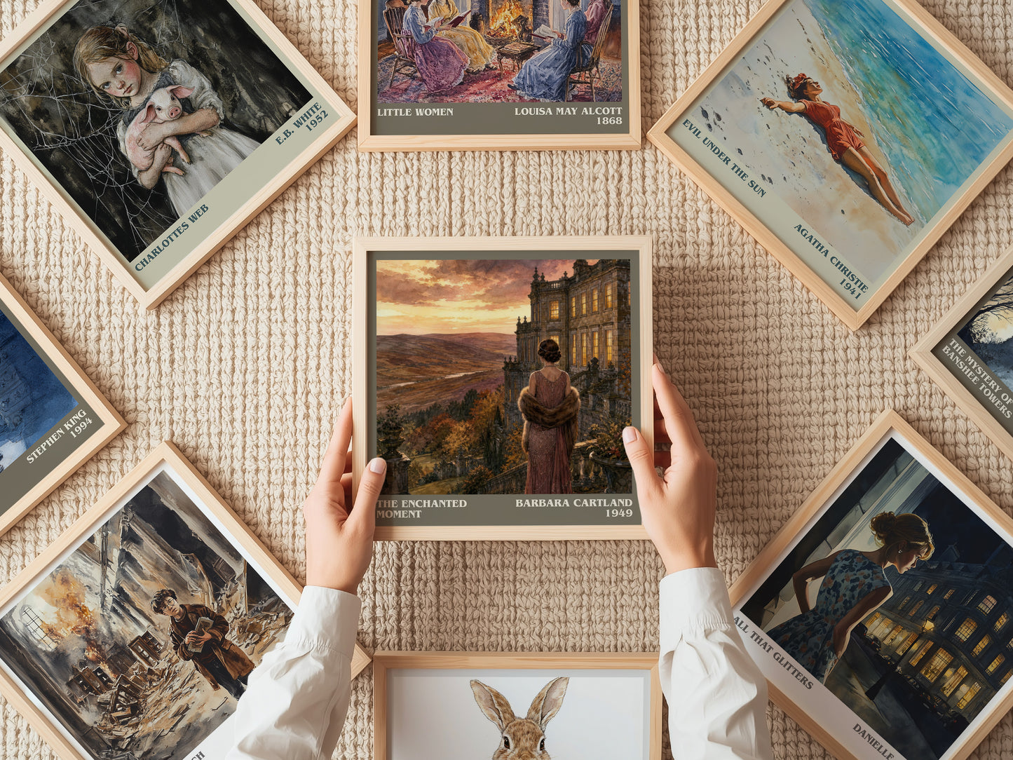 The Enchanted Moment literary book poster framed on wall – romance wall art