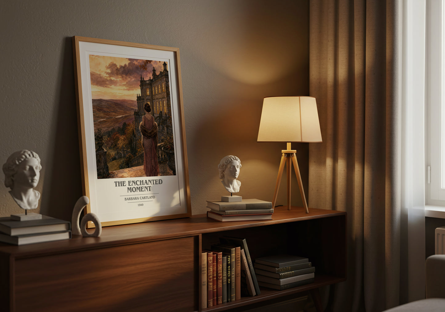 The Enchanted Moment book cover book poster framed on wall – romance wall art