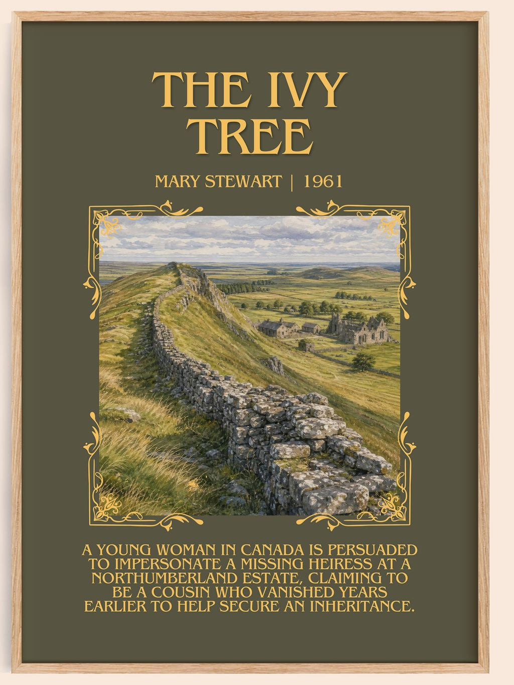 The Ivy Tree Minimalist Book Poster by Mary Stewart – book poster