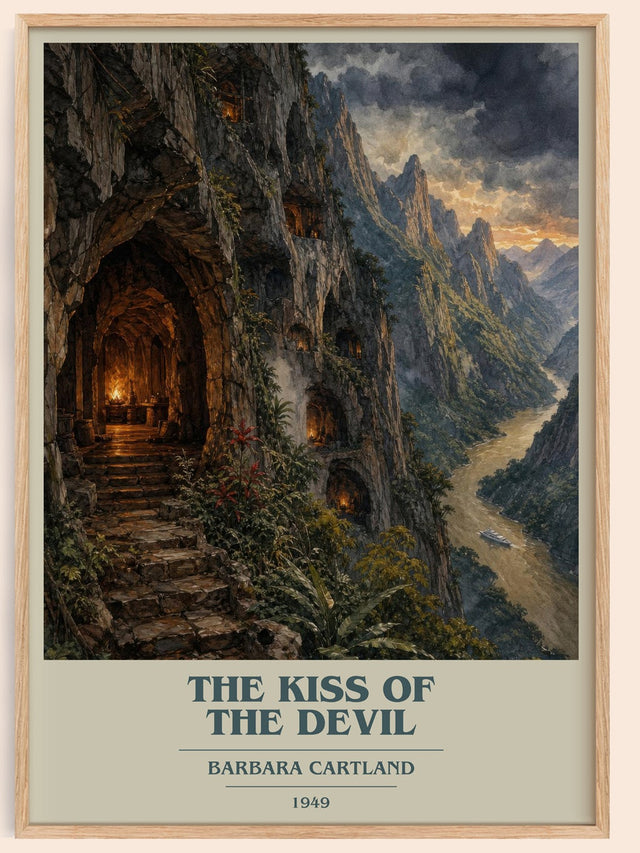 The Kiss Of The Devil Book Cover Poster by Barbara Cartland