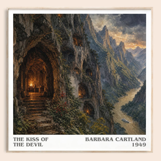 The Kiss Of The Devil Literary Art Print by Barbara Cartland
