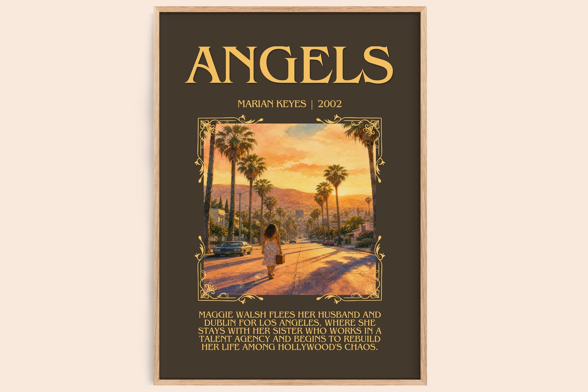 Angels Minimalist Book Poster by Marian Keyes