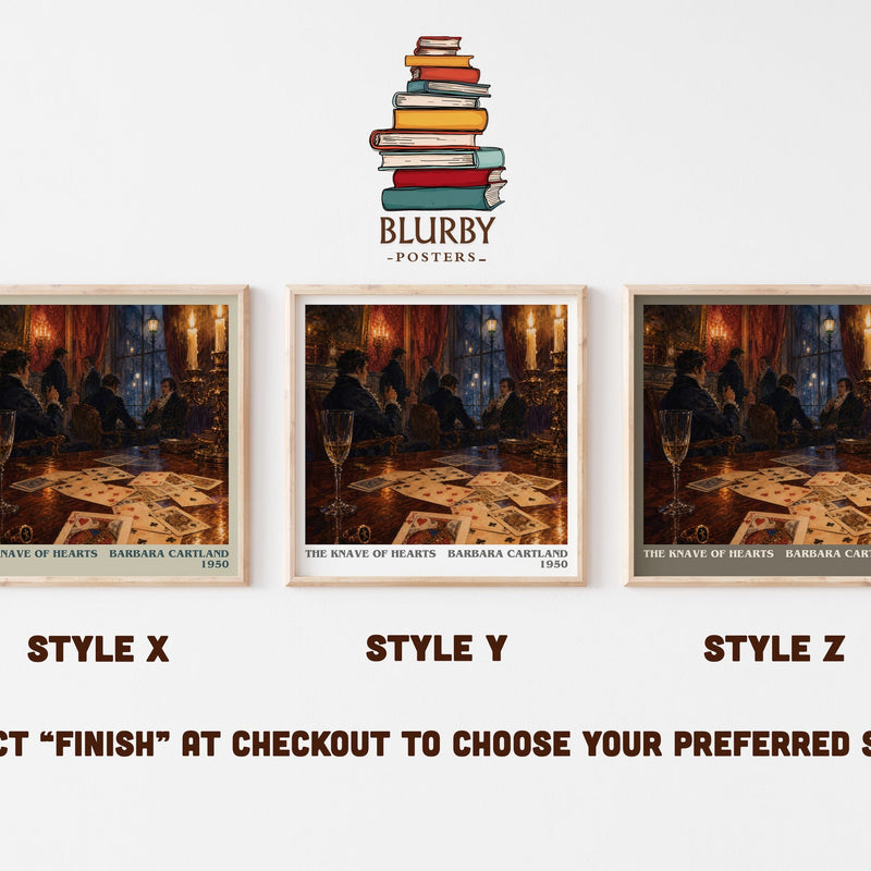 The Knave Of Hearts literary print in frame leaning in hallway – romance wall art
