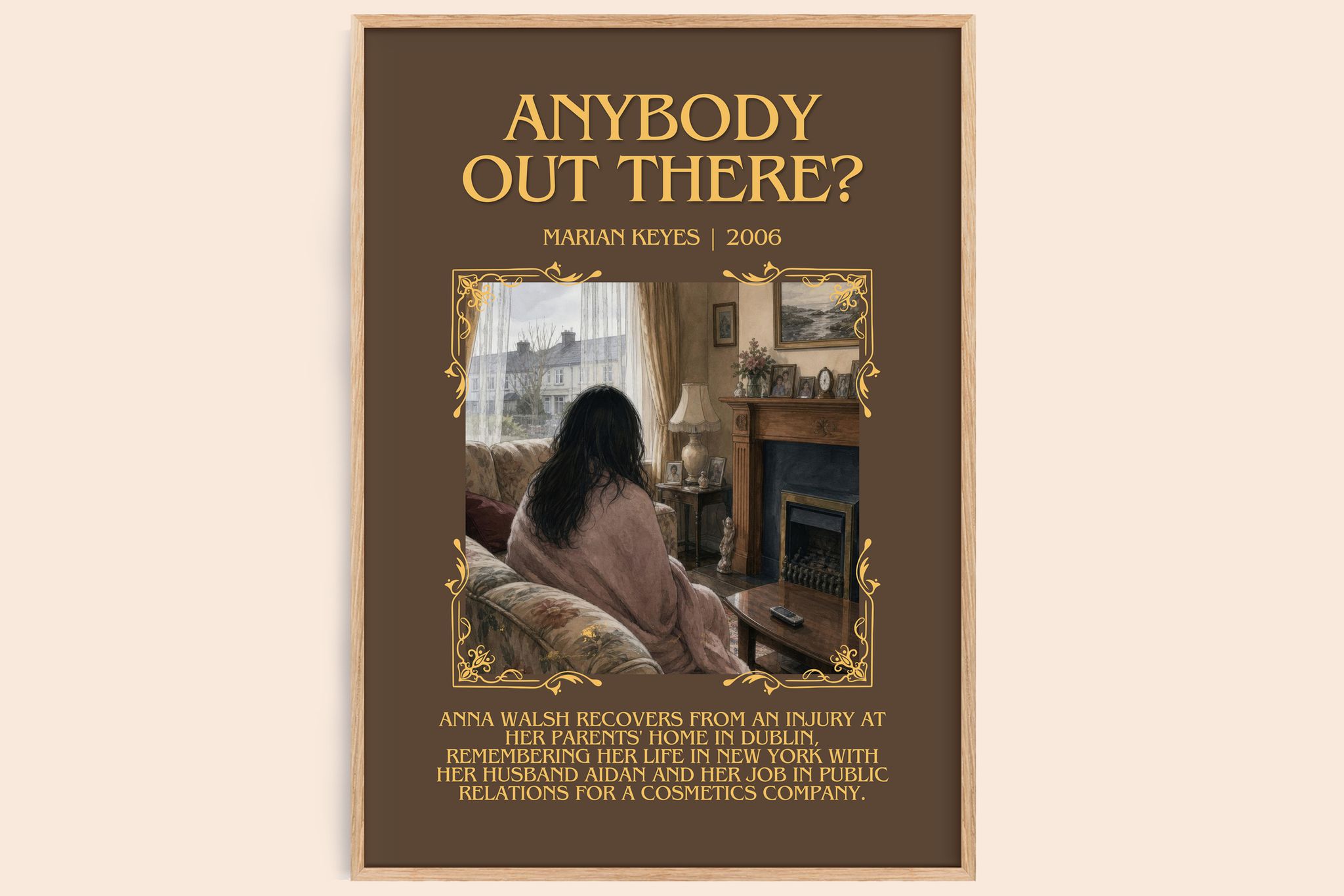Anybody Out There? Minimalist Book Poster by Marian Keyes