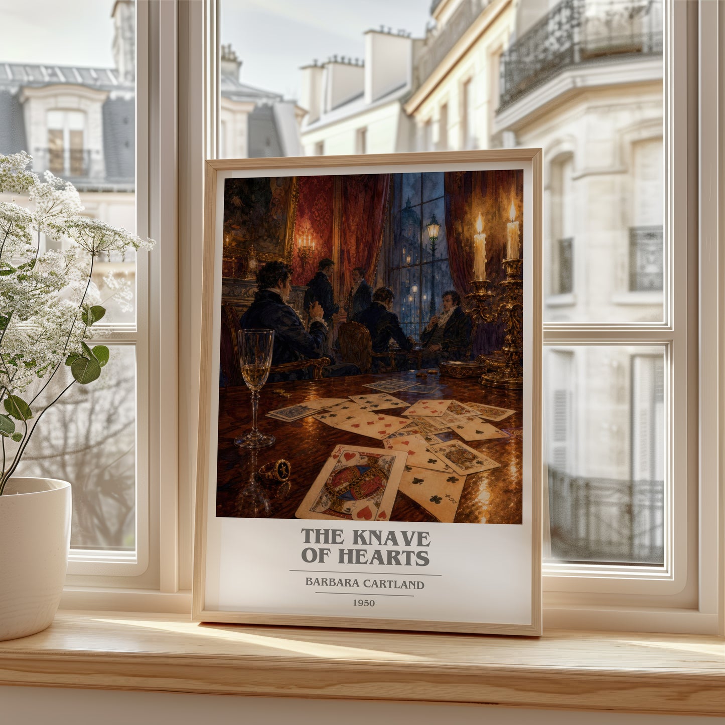 The Knave Of Hearts book cover poster colour and style options – Barbara Cartland book art
