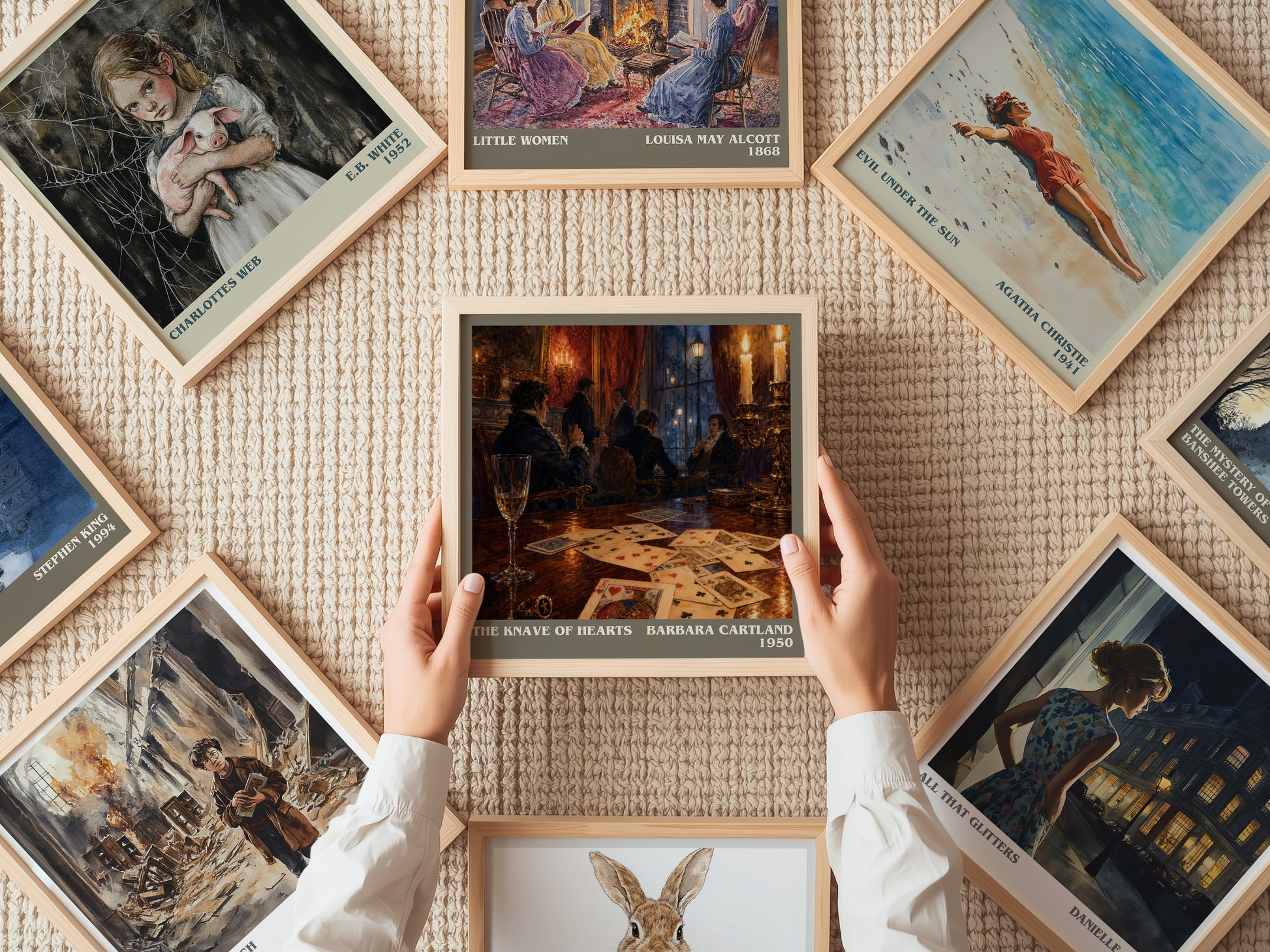 The Knave Of Hearts literary book poster framed on wall – romance wall art