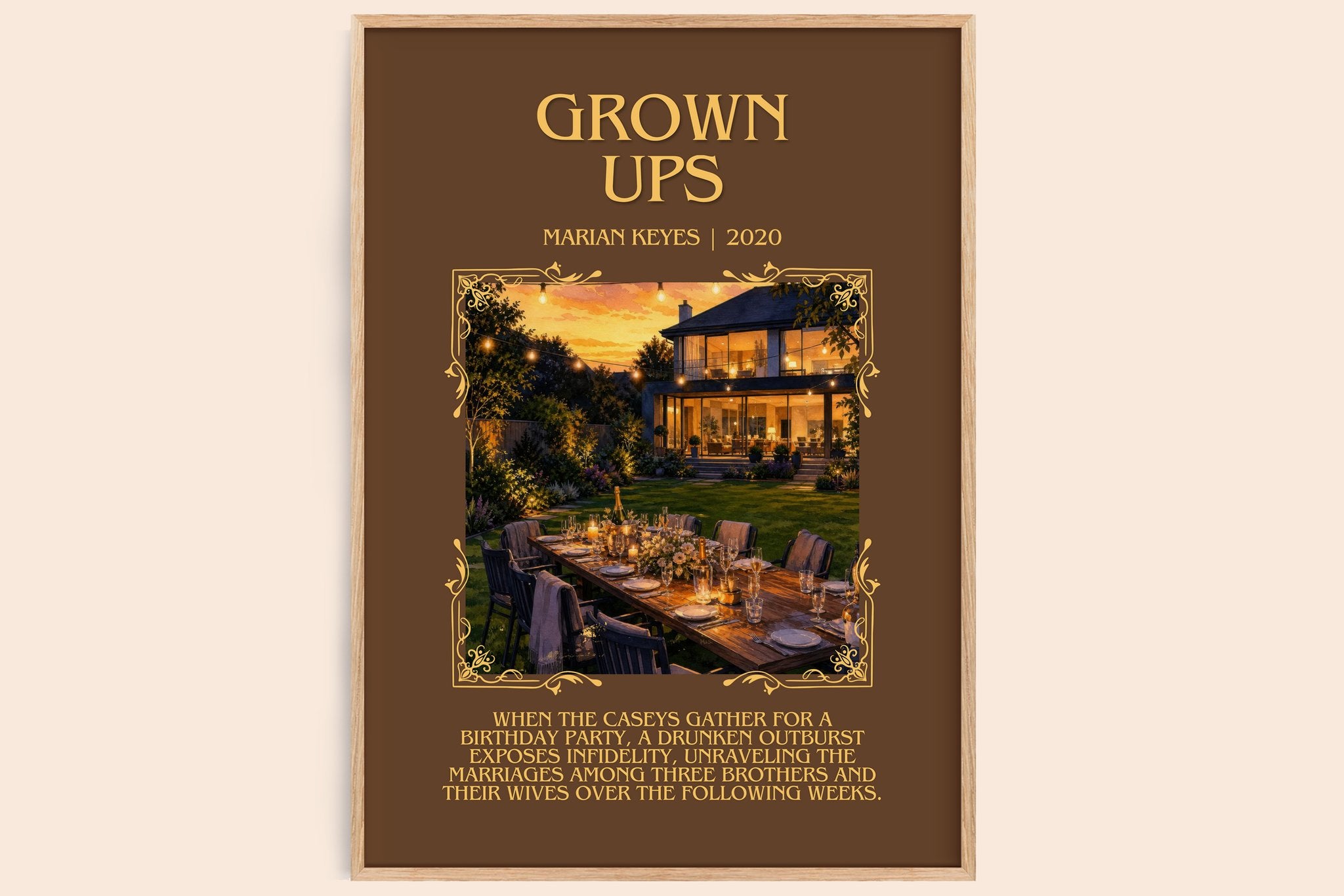 Grown Ups Minimalist Book Poster by Marian Keyes
