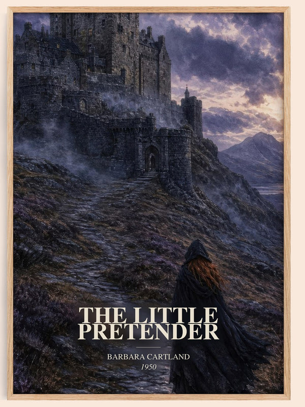 The Little Pretender watercolour book poster by Barbara Cartland – framed literary art print