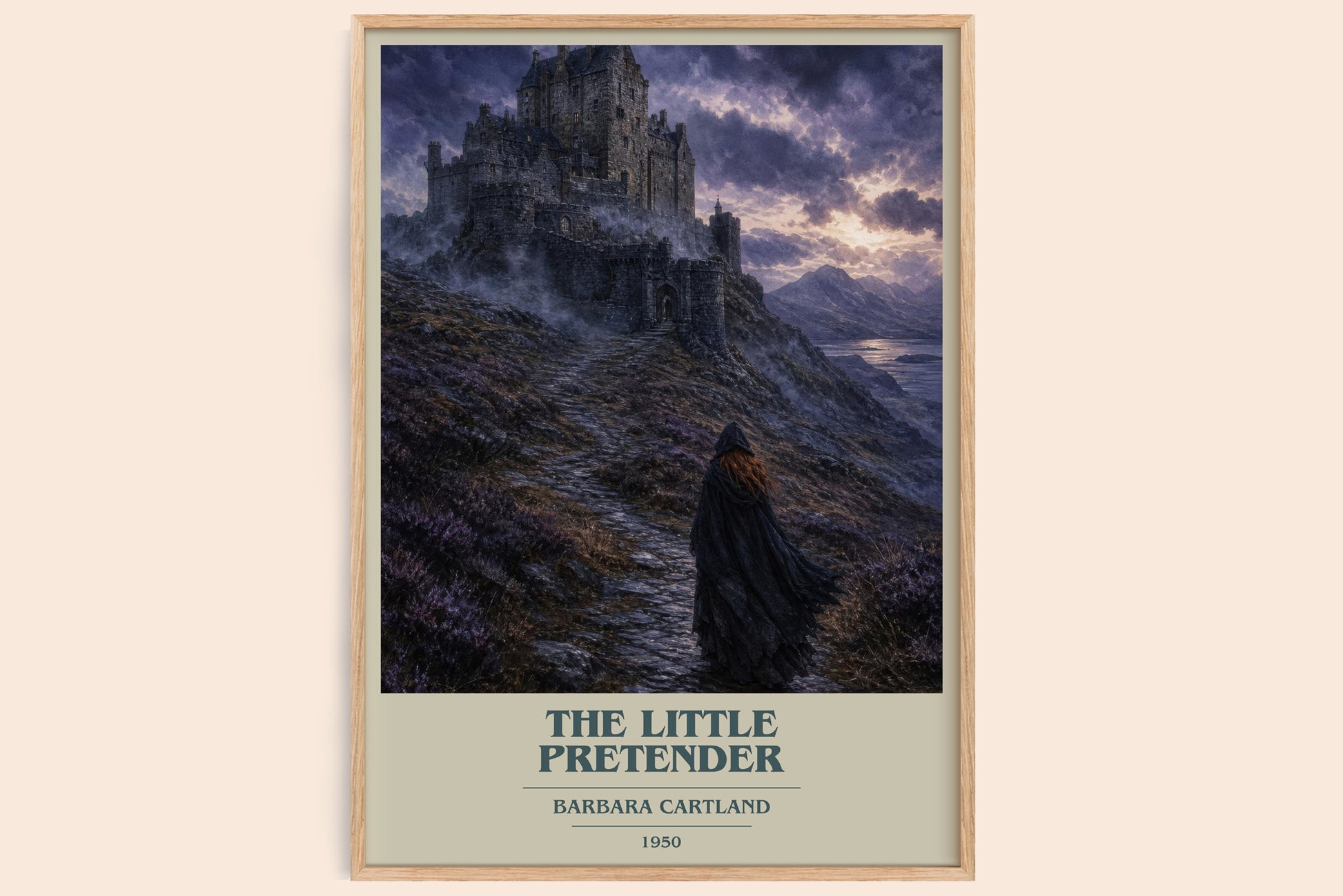 The Little Pretender book cover book poster by Barbara Cartland – framed literary art print