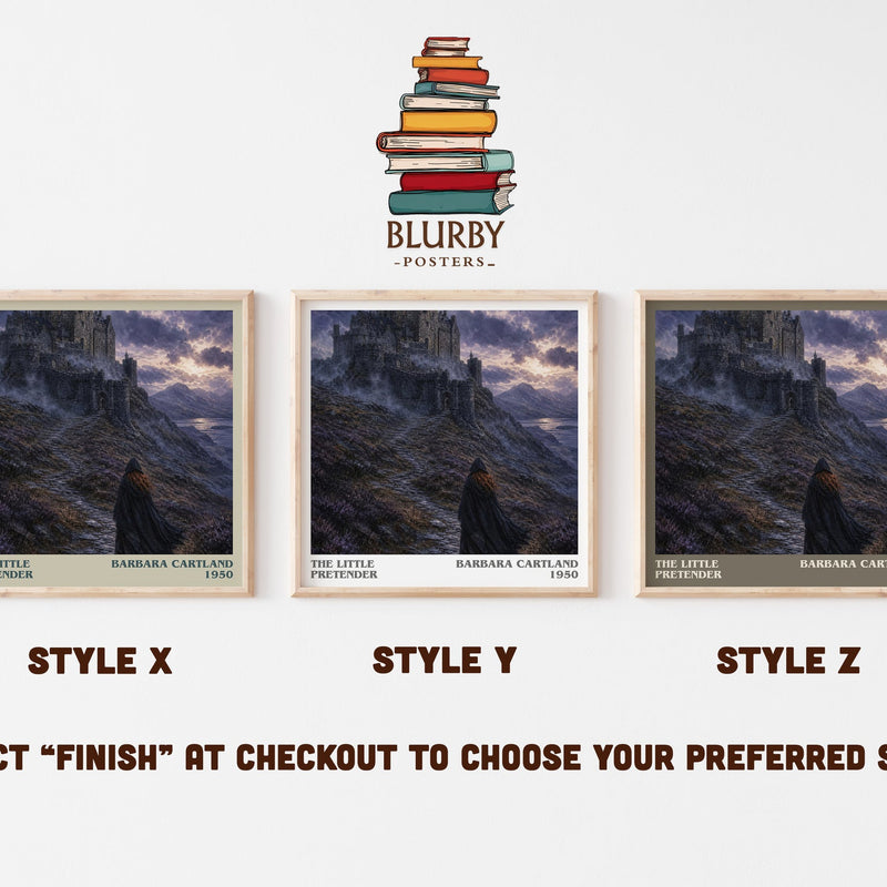 The Little Pretender literary print in frame leaning in hallway – romance wall art