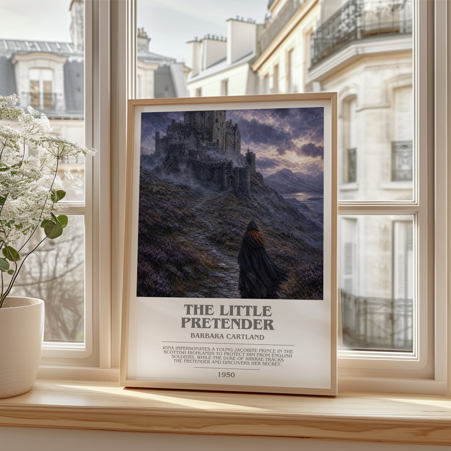 The Little Pretender bookish poster colour and style options – Barbara Cartland book art