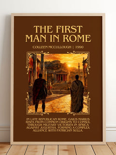 The First Man in Rome Minimalist Book Poster by Colleen McCullough – image 2