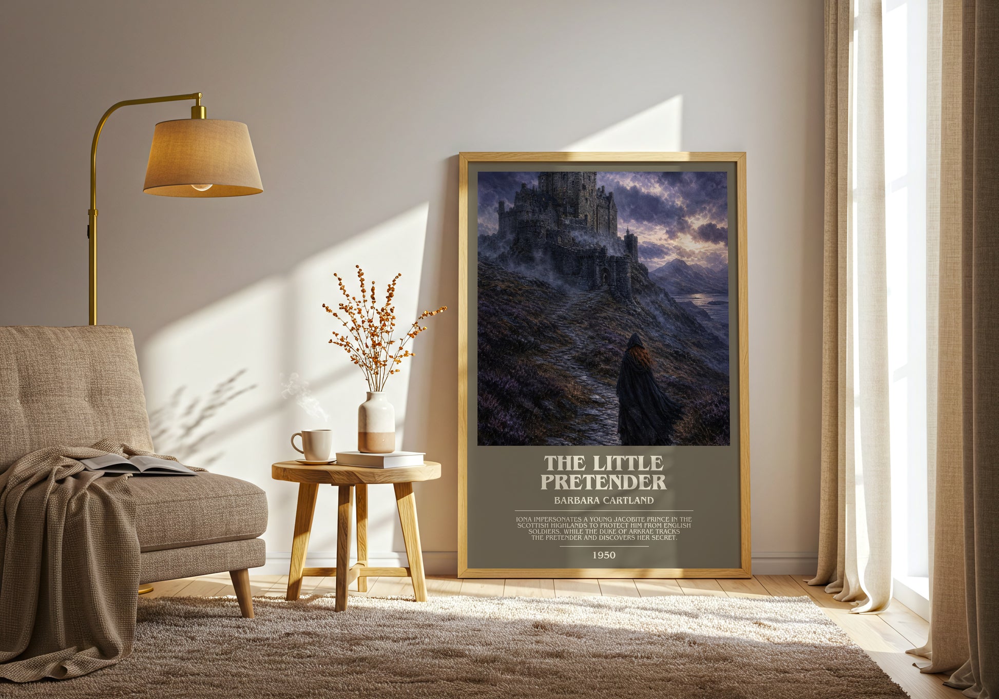 The Little Pretender bookish print on bookshelf – Barbara Cartland fan gift