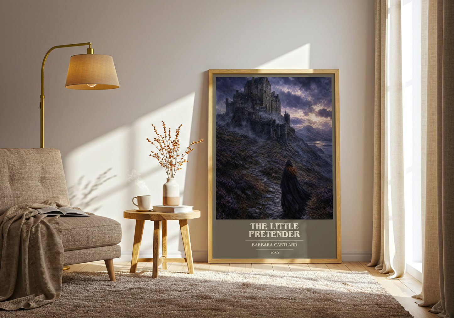 The Little Pretender book cover print on bookshelf – Barbara Cartland fan gift