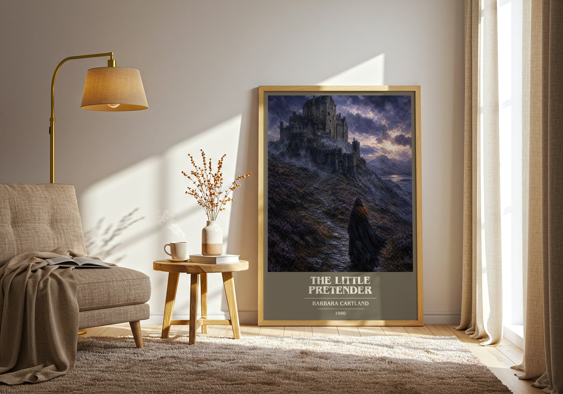 The Little Pretender book cover print on bookshelf – Barbara Cartland fan gift