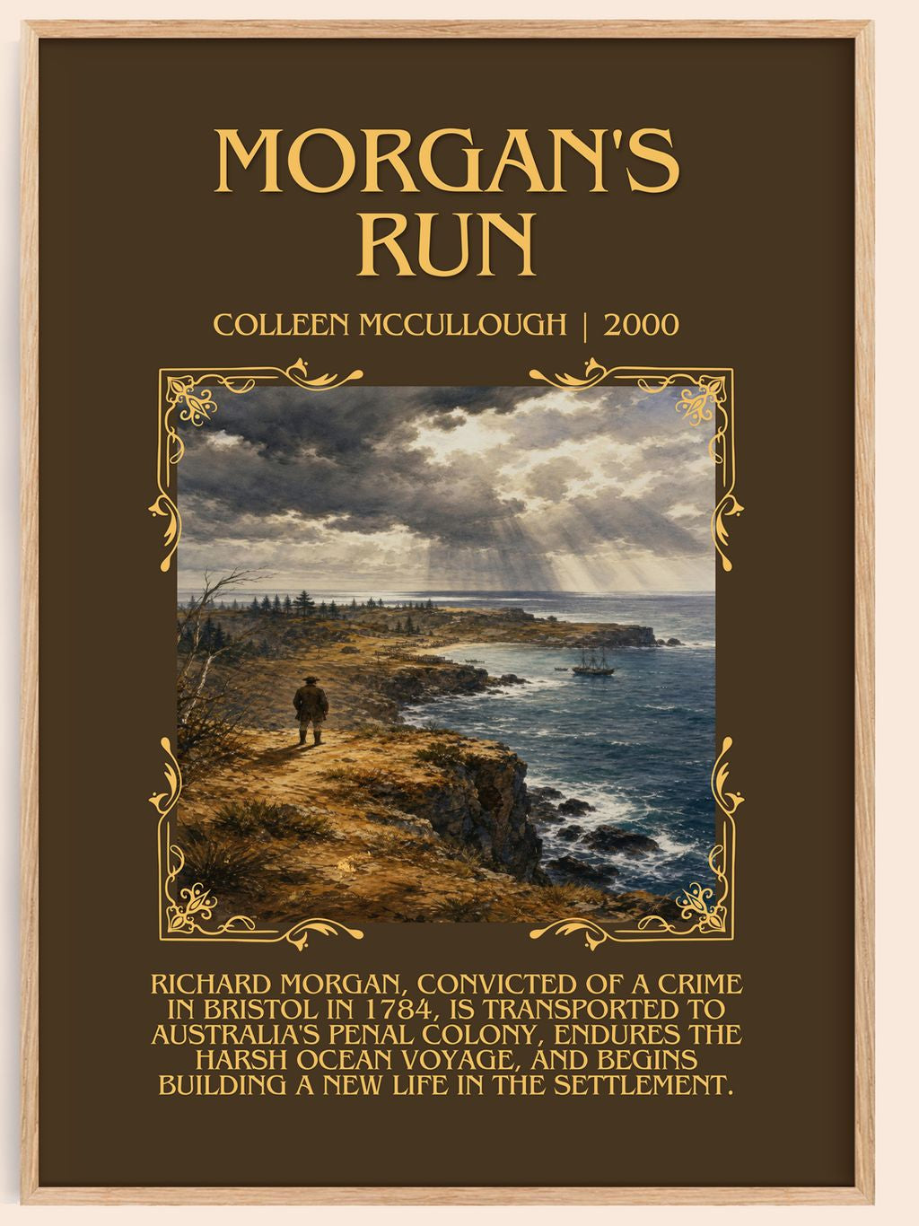 Morgan's Run Minimalist Book Poster by Colleen McCullough – book poster