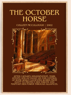 The October Horse Minimalist Book Poster by Colleen McCullough – image 1