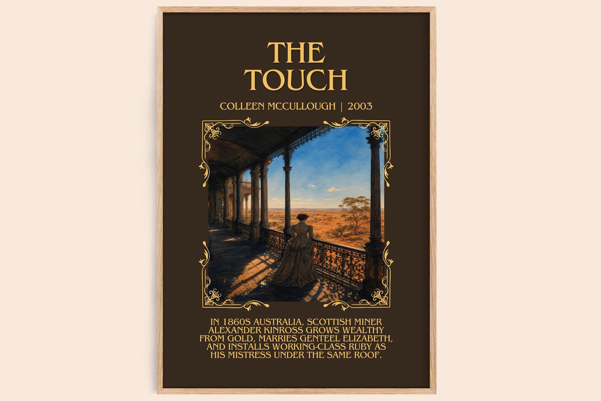 The Touch Minimalist Book Poster by Colleen McCullough