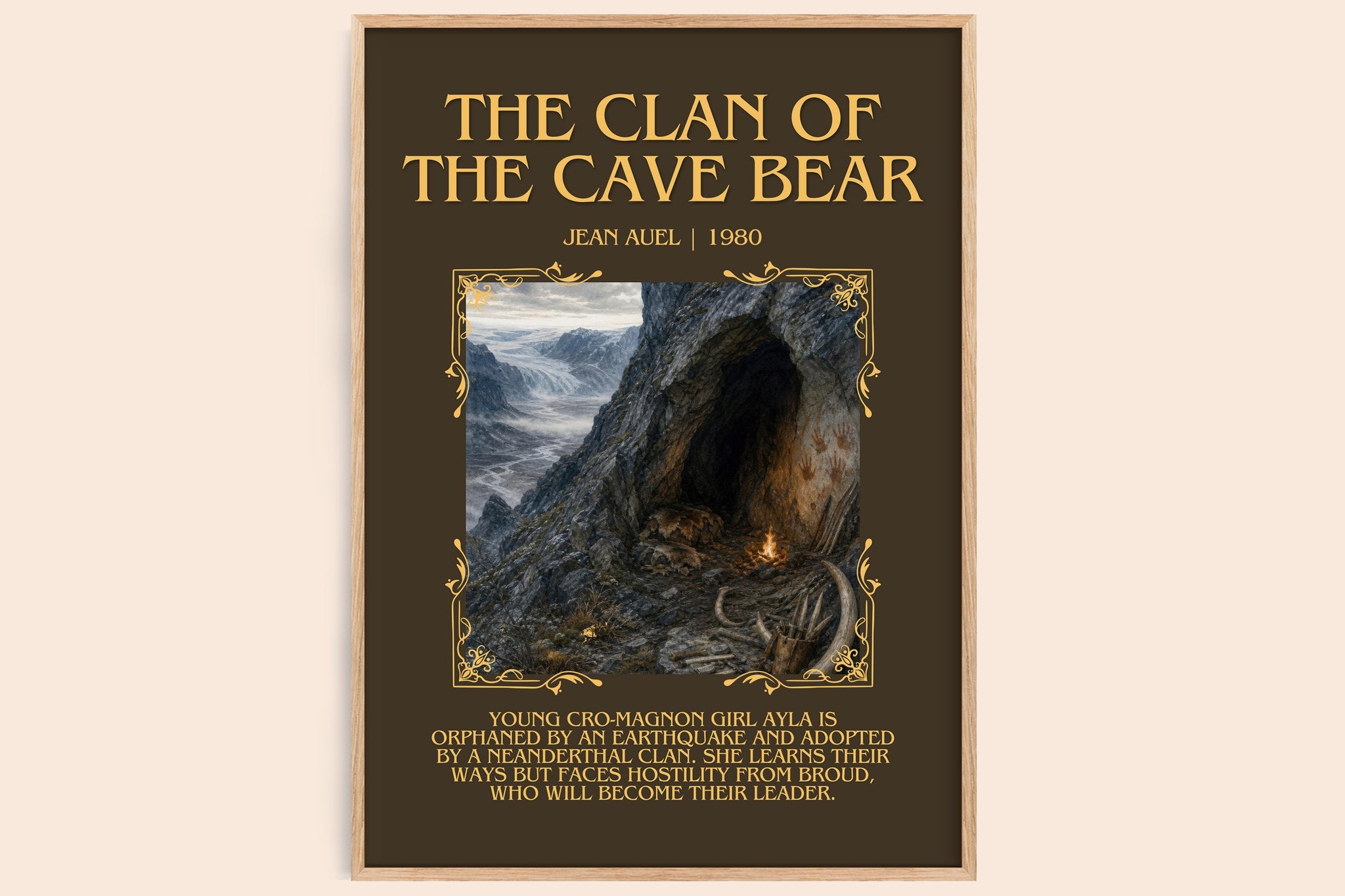 The Clan of the Cave Bear Minimalist Book Poster by Jean Auel