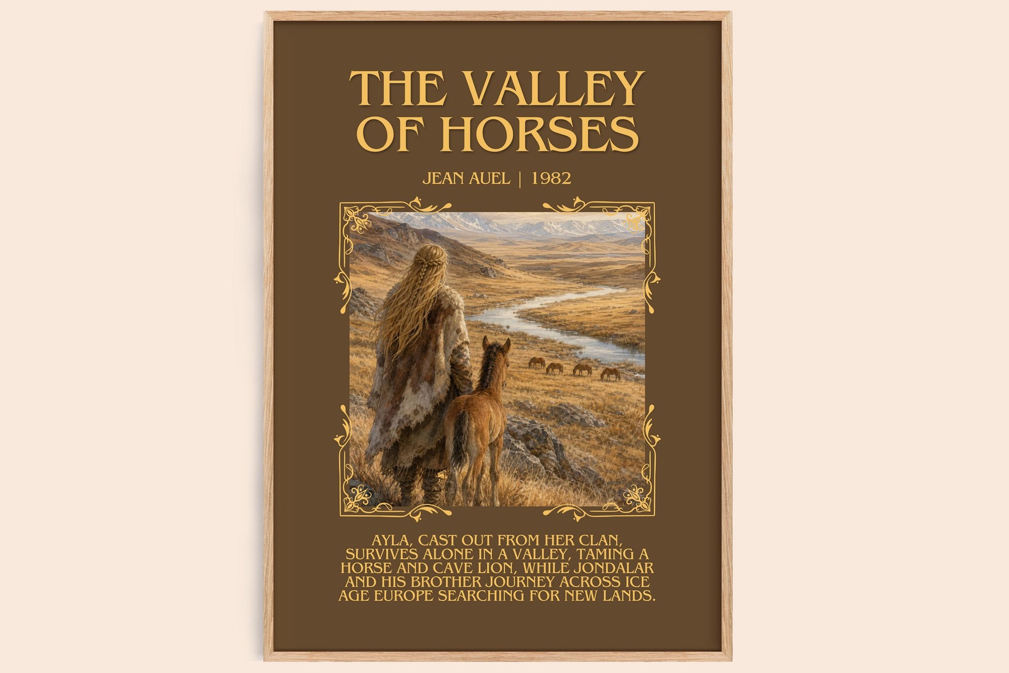 The Valley of Horses Minimalist Book Poster by Jean Auel