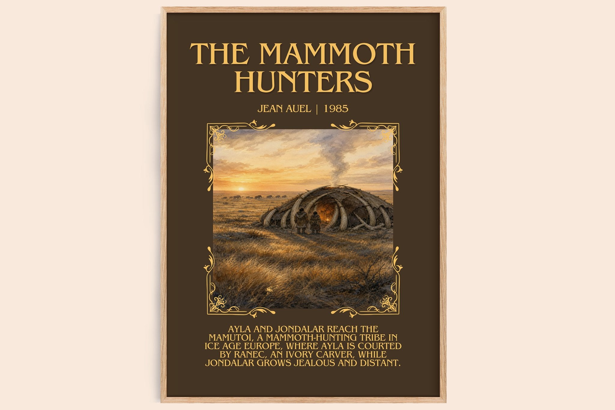The Mammoth Hunters Minimalist Book Poster by Jean Auel