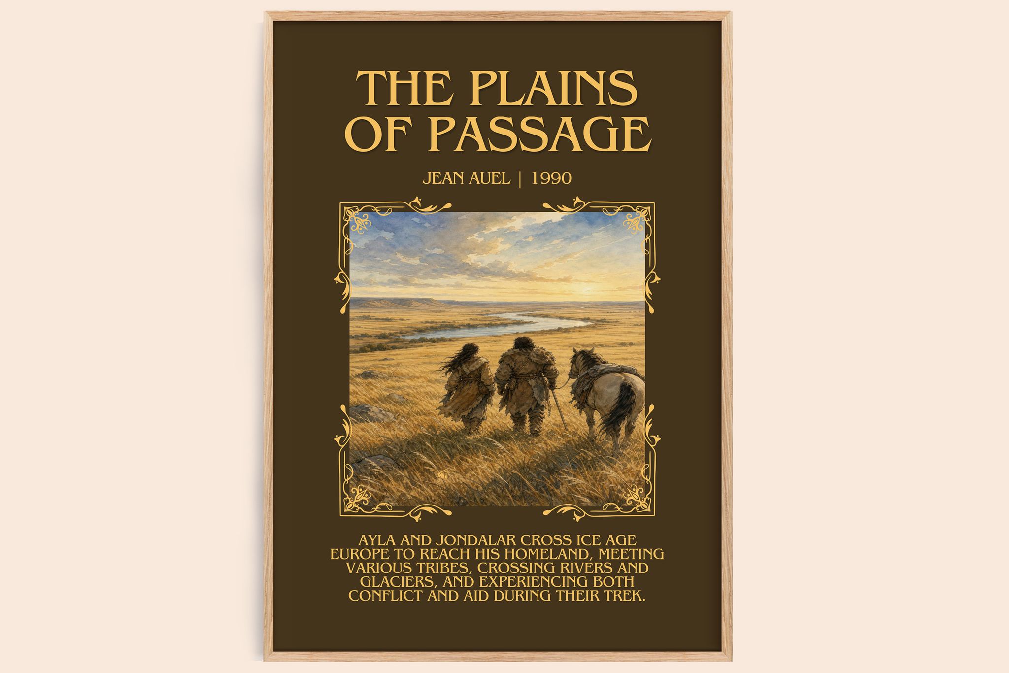 The Plains of Passage Minimalist Book Poster by Jean Auel