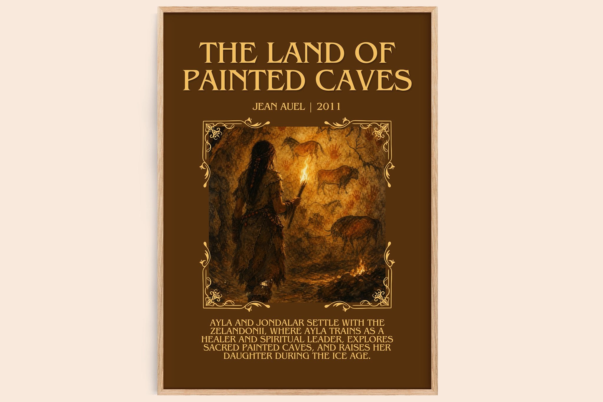 The Land of Painted Caves Minimalist Book Poster by Jean Auel