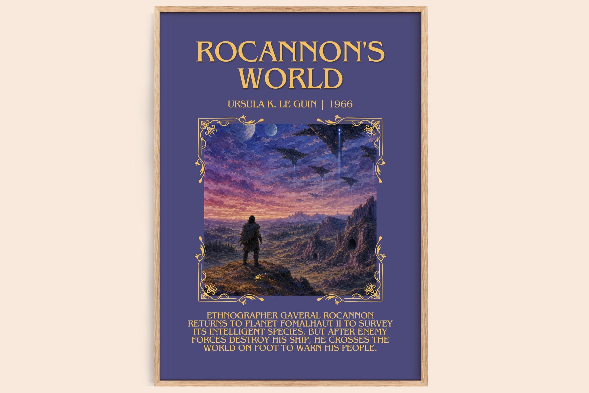 Rocannon's World Minimalist Book Poster by Ursula K. Le Guin